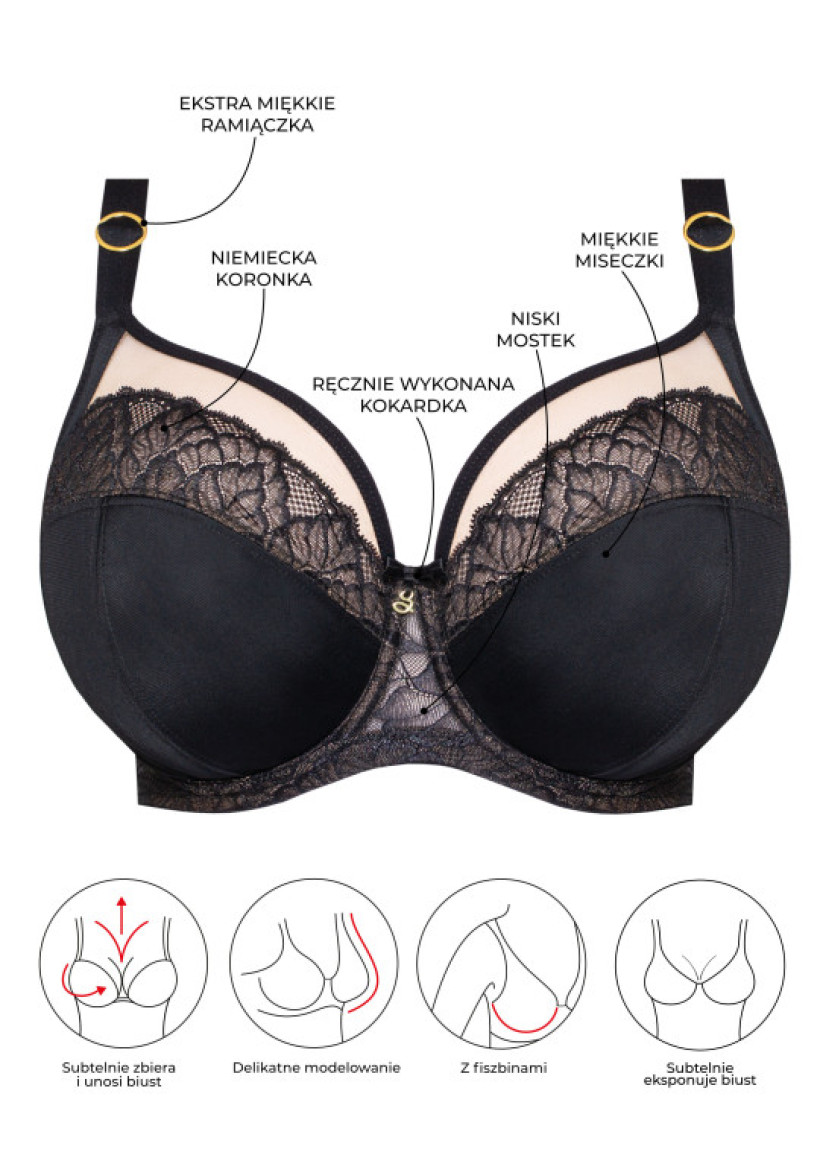 BIUSTONOSZ AMELIA A910 CZARNY MIĘKKI