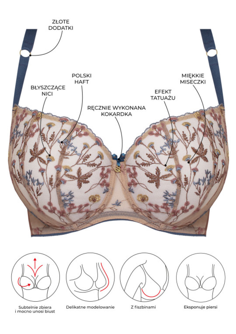 BIUSTONOSZ ELLIE A145 NUGATOWY MIĘKKI