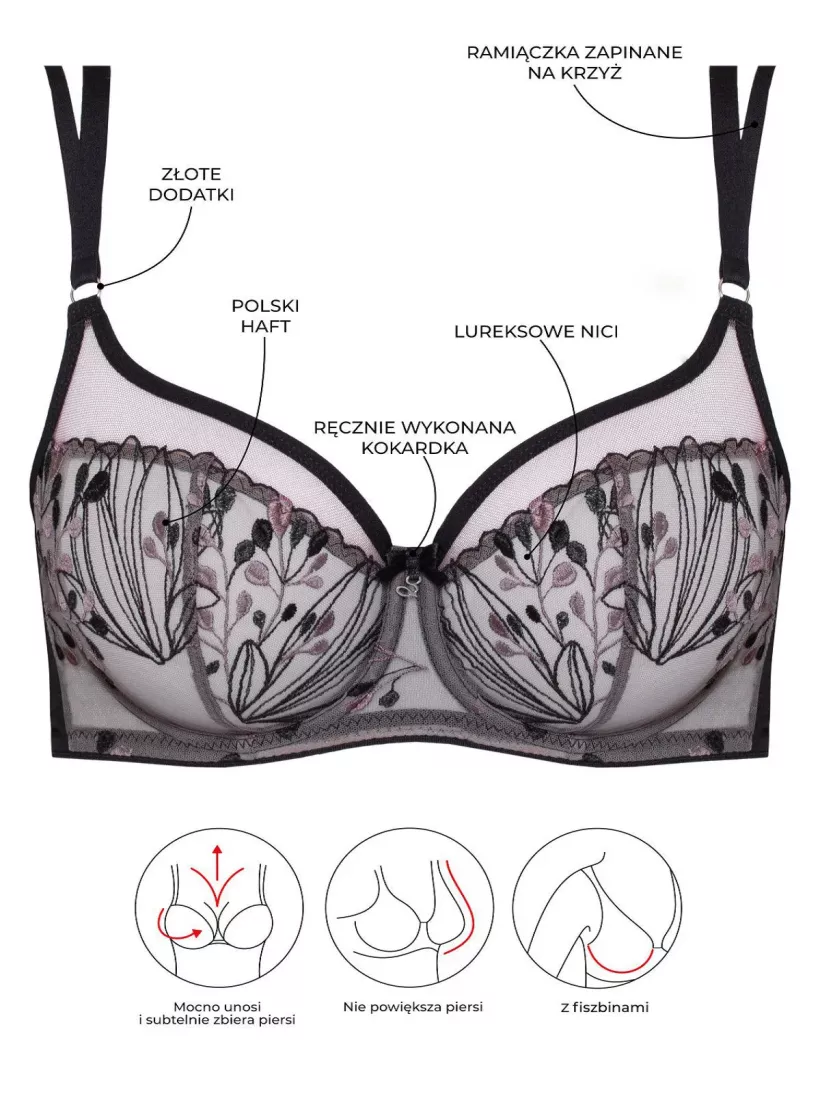 BIUSTONOSZ ILANA A143 AMETYSTOWY MIĘKKI