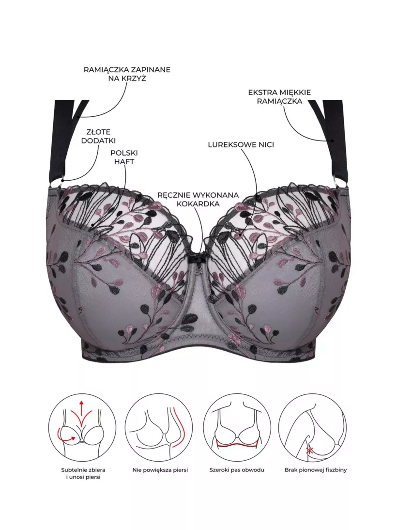 BIUSTONOSZ ILANA A922 AMETYSTOWY MIĘKKI