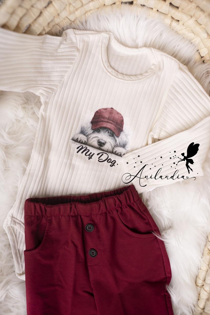 Komplet body+spodnie My dog od MaLu