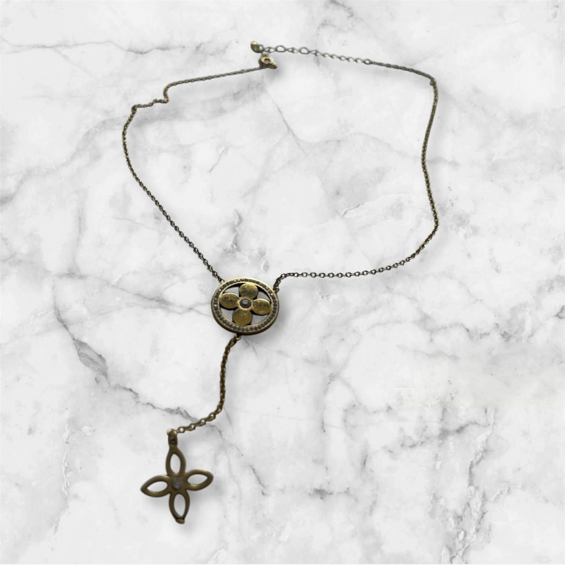 celebrytka kwiatek w kółko z cyrkoniami