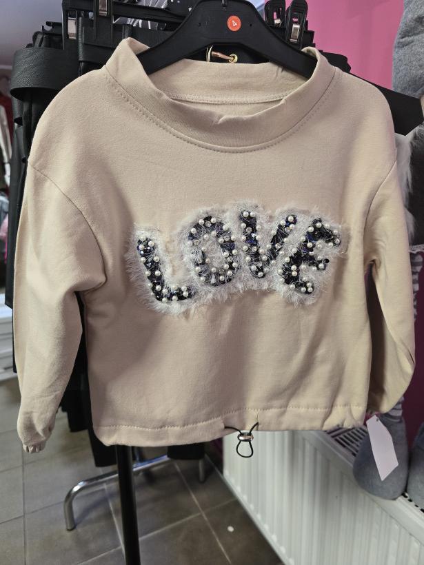 Bluza love beż 