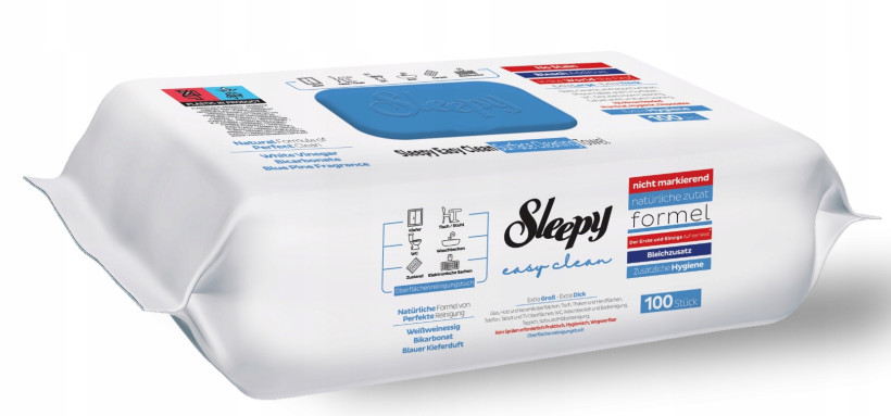 Sleepy - extra hygiena (modré) vlhčené utierky - 100 kusov