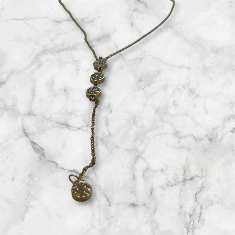 Krawatka kółka cyrkonie