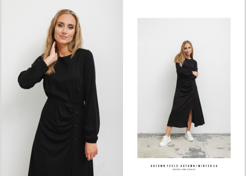 SUKIENKA WISKOZA CZARNA BOPOCO