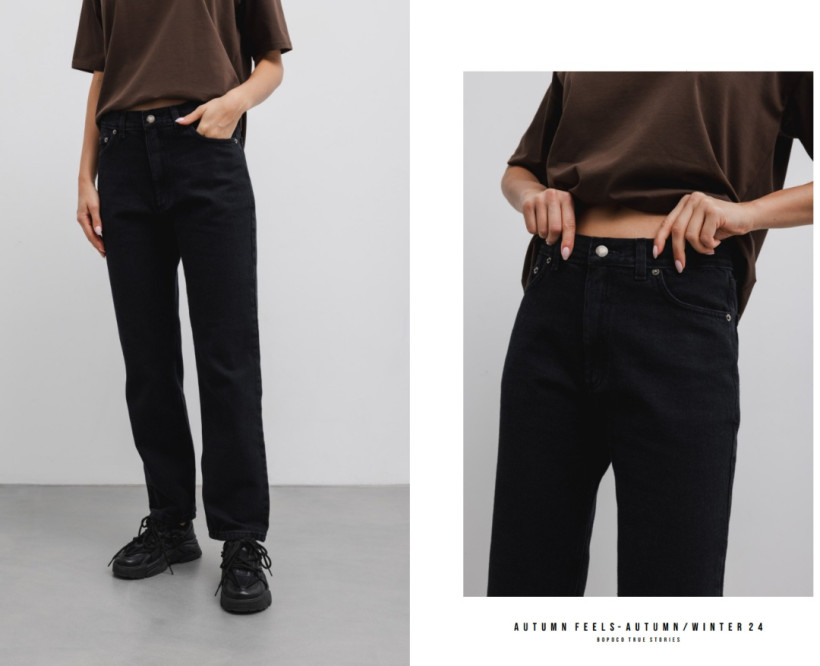 JEANSY CZARNE BOPOCO