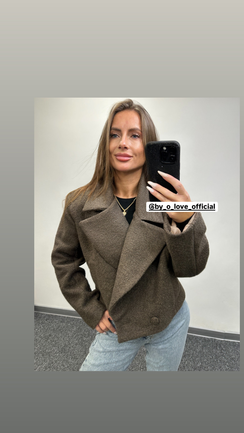 Nowy płaszcz damski czekolada m L kurtka