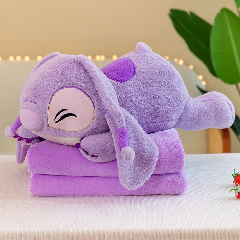 Spiaca ANGEL fialová - plyšák s dekou - záväzná objednávka 2025