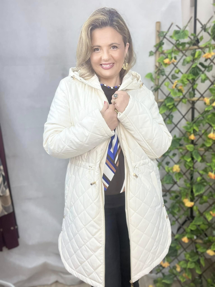 Parka cintada Ferrache branca