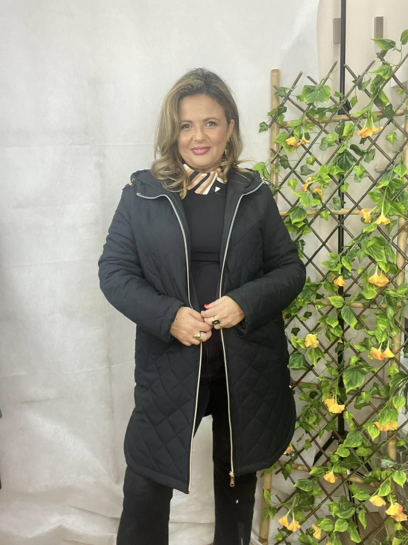 Parka cintada Ferrache preta