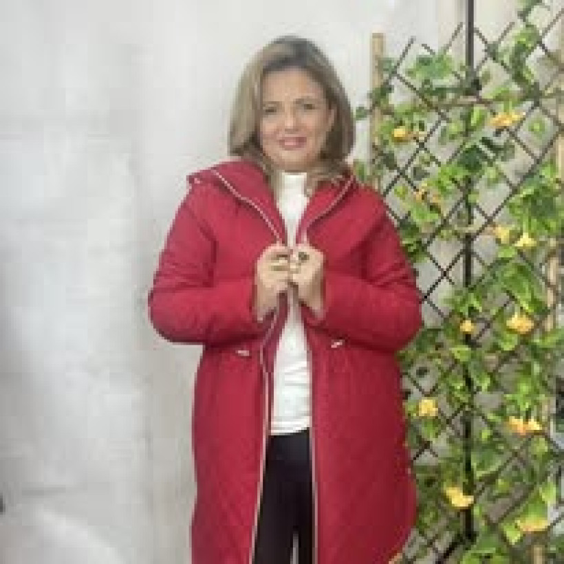 Parka cintada Ferrache vermelha