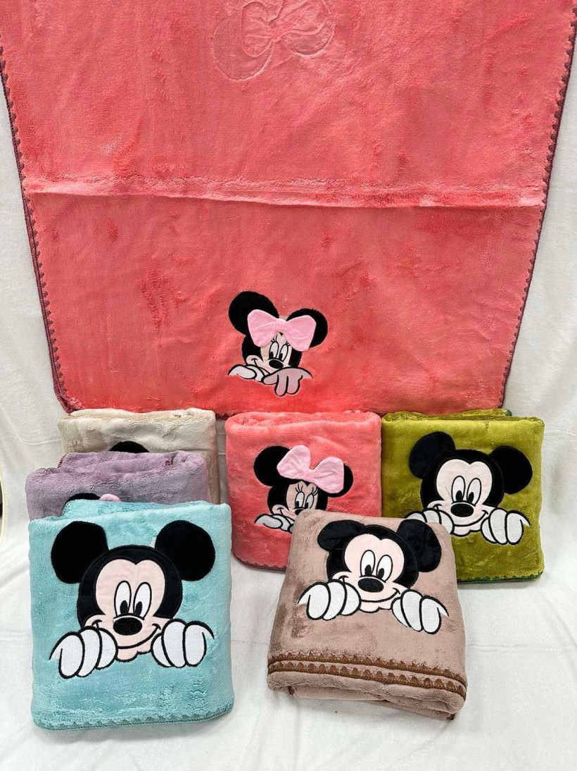 Uterák Mickey & Minnie - 100x50 cm - fialový 
