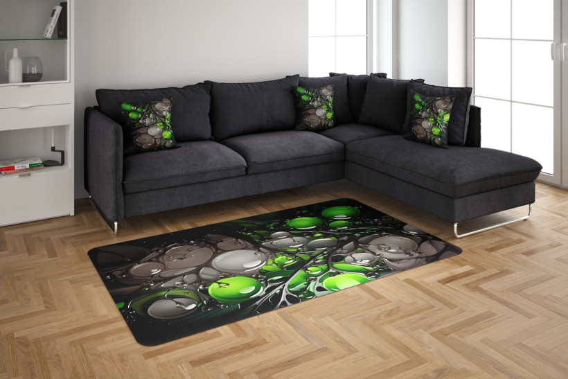 Dywan turecki zielone krople 80x150cm