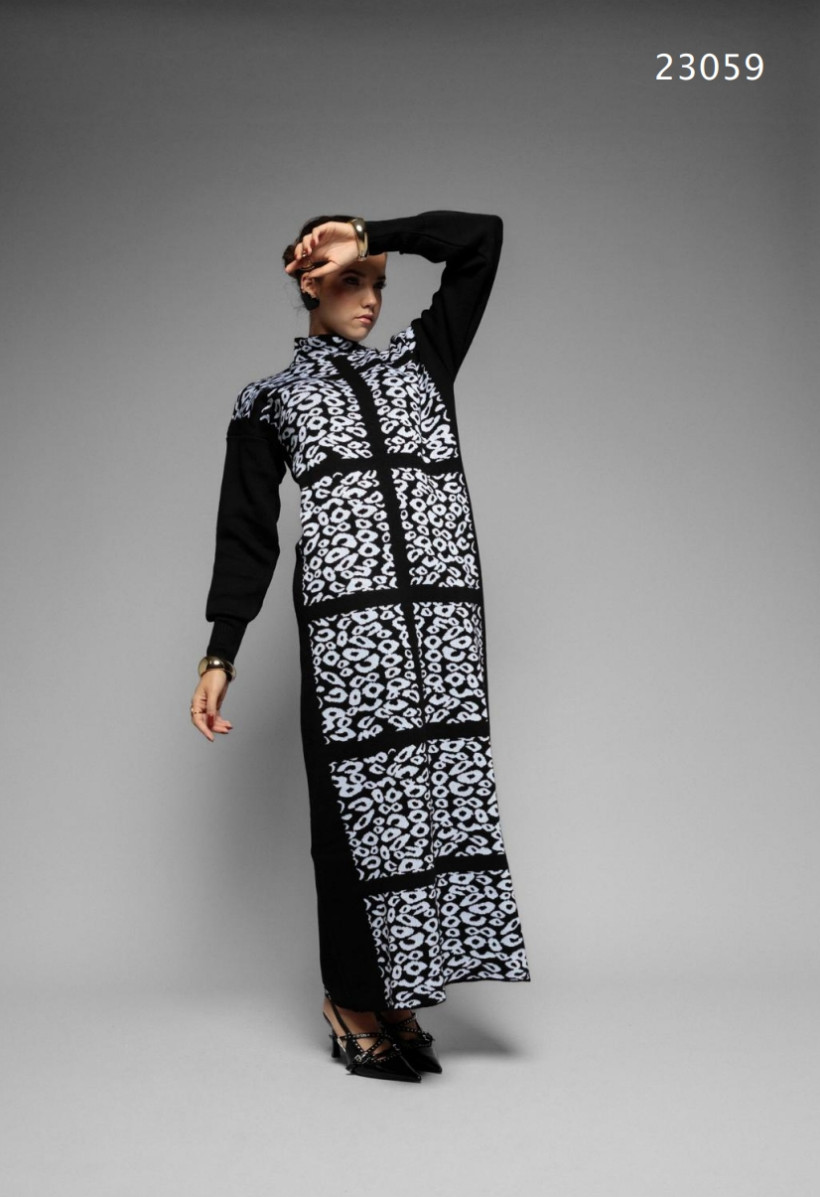 Vestido  Leopardo bloom preto
