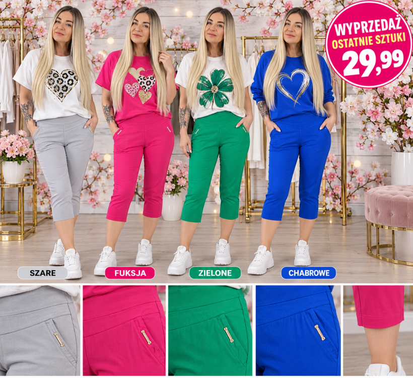 SPODNIE ROSEY 1267 TR2 RYBACZKI %PRZECENA