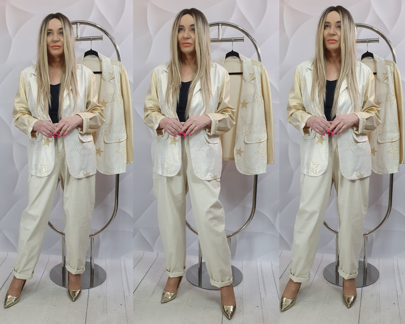 MARYNARKA DELISSE 00956 SWA POZŁACANA / AŻUROWE