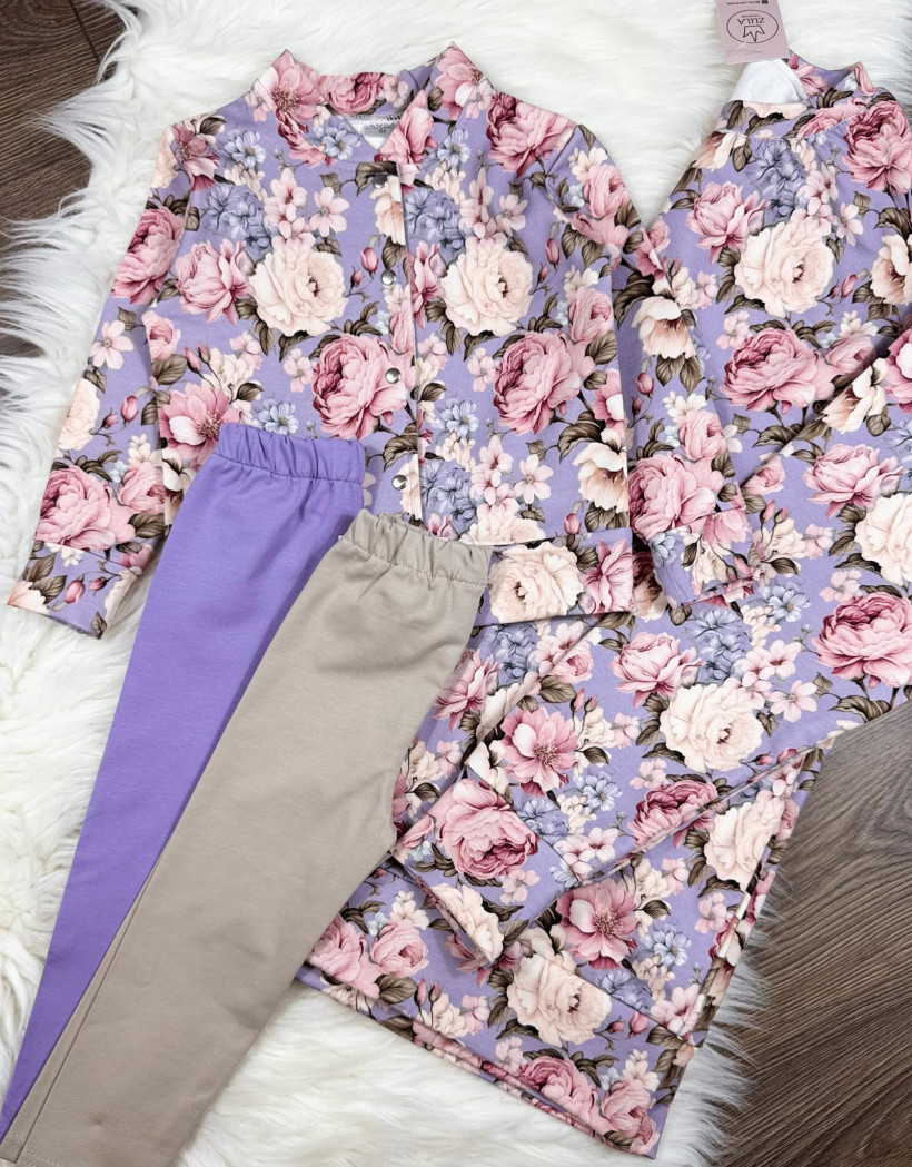 Bluza Mama Wiosna na liliowym tle od Zula