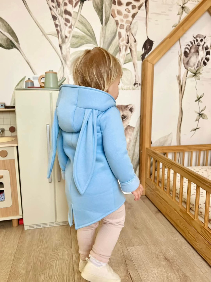 Bluzo-płaszczyk ocieplany królik Bunny Kids babyblue