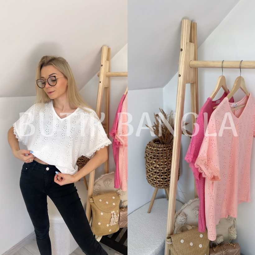 T-shirt ażurek 8-839#