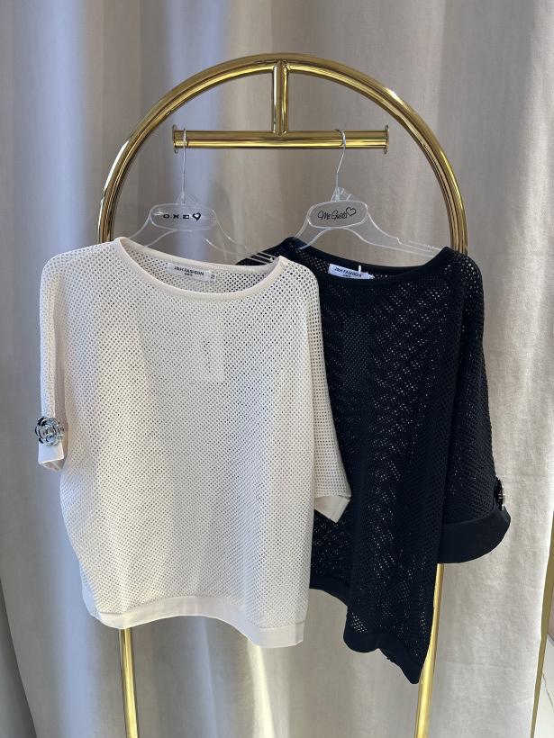 J&H BLUZKA SIATKA KWIAT