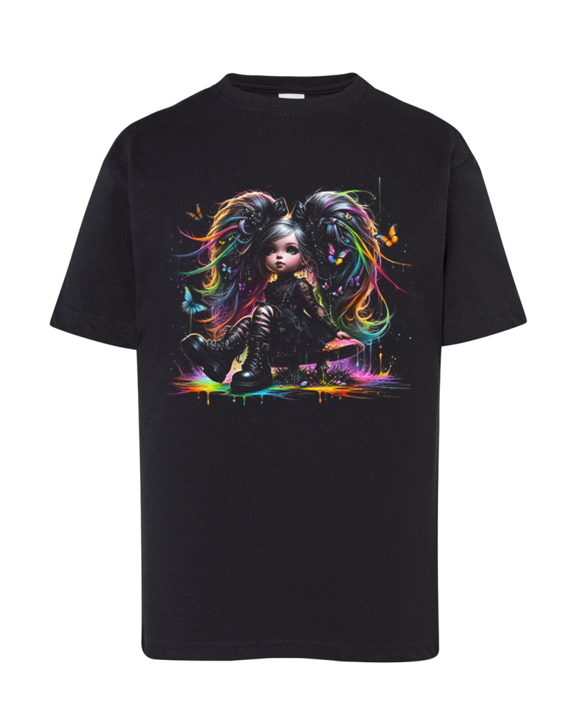 ZA T-shirt CZARNY - Dziewczynka w glanach