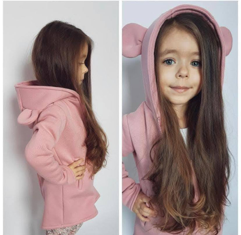 Bluzo-płaszczyk ocieplany miś Bunny Kids róż