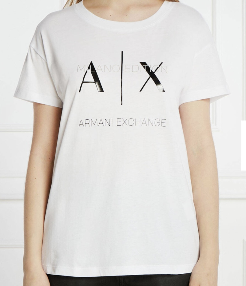 T-shirt Armani Exchange biały