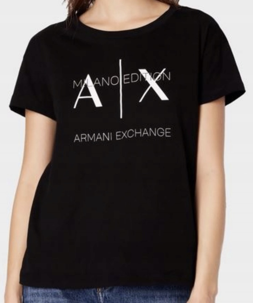 T-shirt Armani Exchange czarny