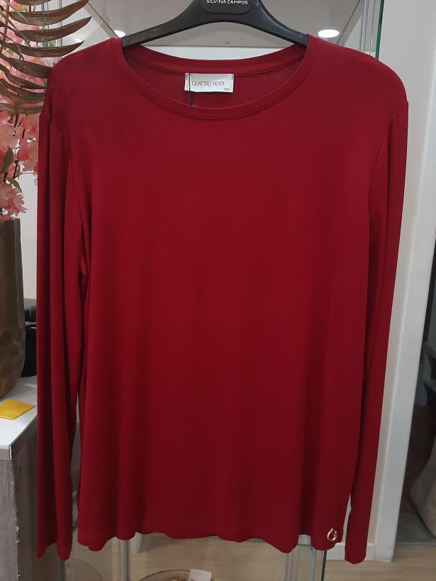 Longsleeve decote redondo bordo