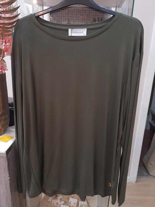 Longsleeve decote redondo verde escura