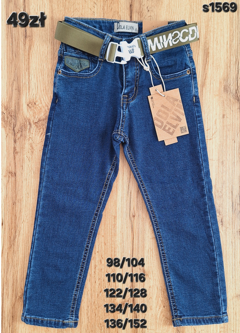 Spodnie jeans z paskiem Dola Elvin