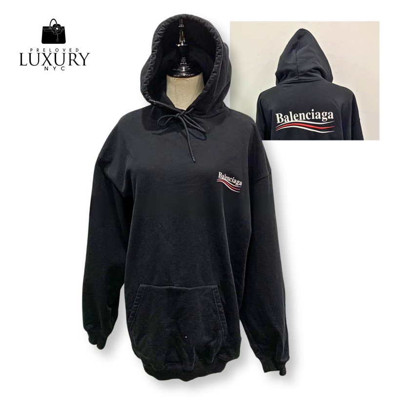 BALENCIAGA Black Sweater Hoodie Size XS