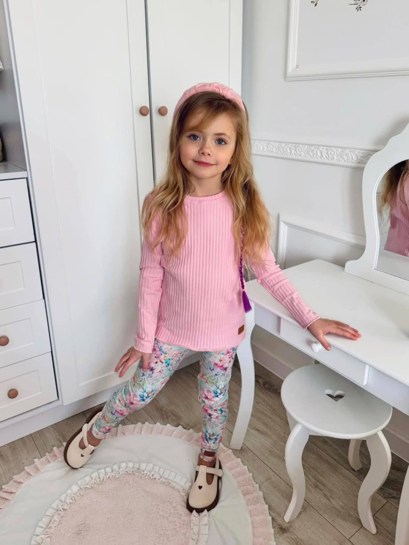 Body/bluzka prążek pastelowy landrynka