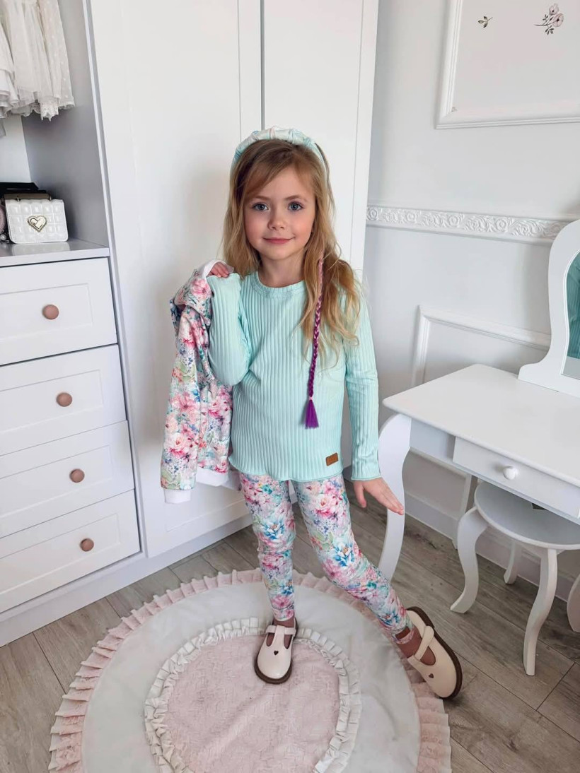 Body/bluzka prążek pastelowy mięta