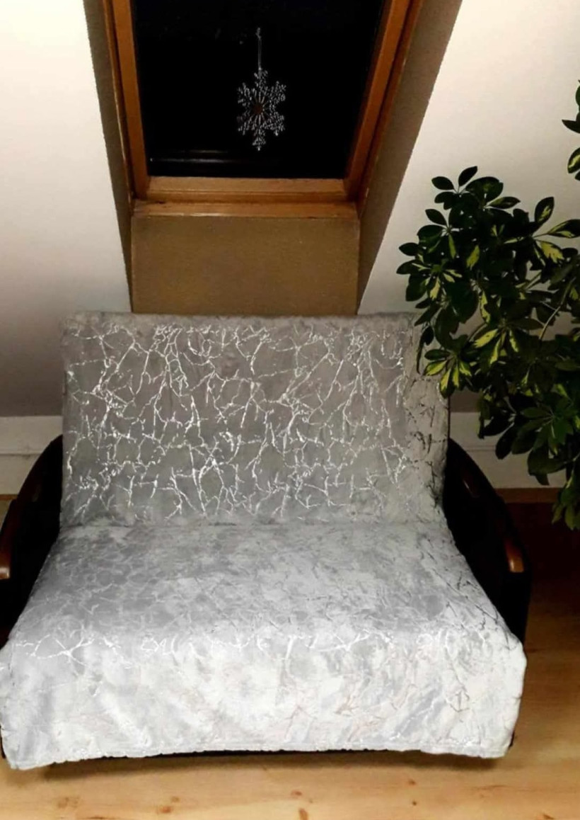 Koc szary marmurek sreberko 150x200