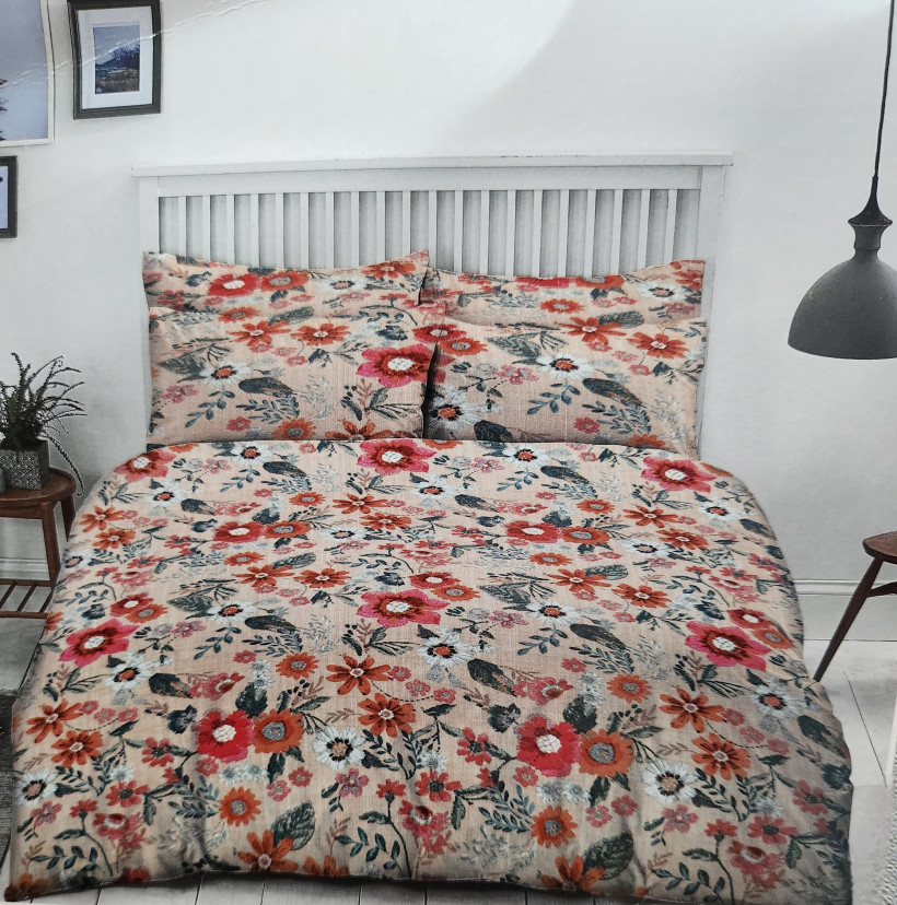 Pościel flanelowa 160x200cm 3cz. ANTONINA 100% BAWEŁNA FLA-UB01