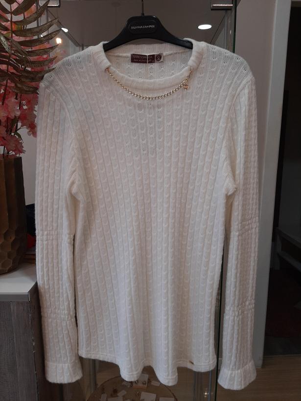 Blusa de malha branca