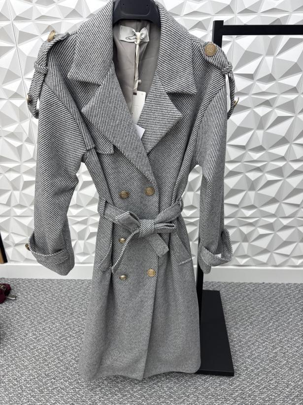 długi płaszcz pepitka WYPRZEDAŻ 