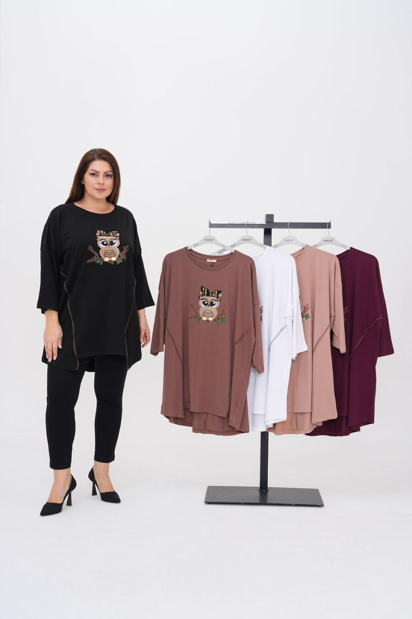 Bawełniana tunika Plus Size SOWA