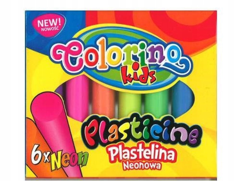 Plastelina Neon 6 kolorów colorino