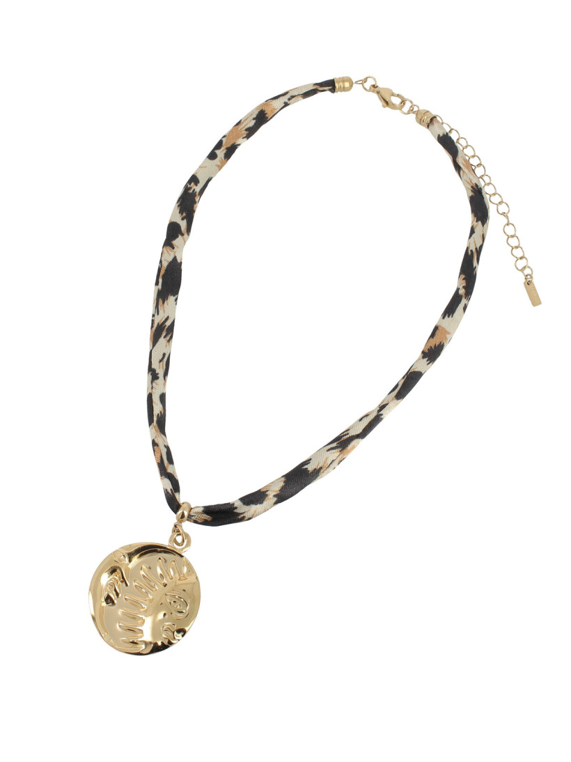 COLLIER LEOPARD LUNE SOLEIL