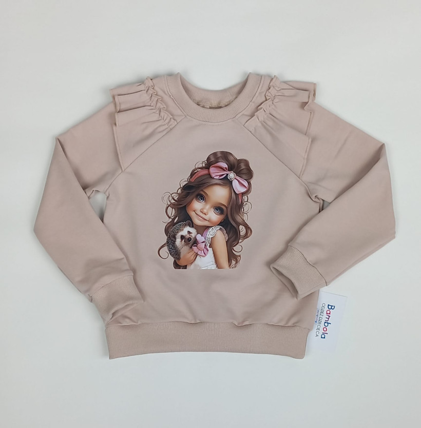 BLUZA DZIEWCZYNA BEŻOWA BAMBOLA