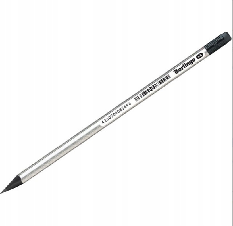 Ołówek z gumką Glow z czarnego drewna Berlingo