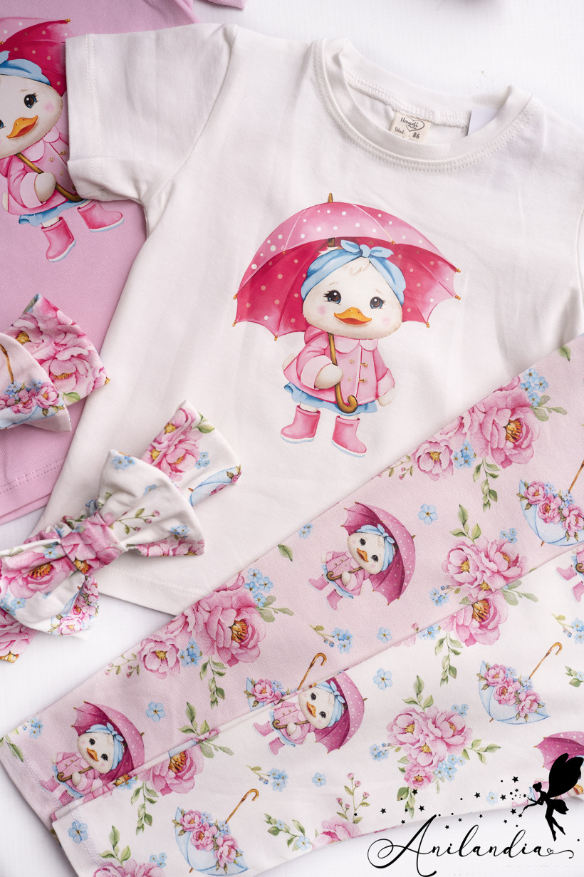 Leginsy kaczuszki Della różowe Haydi