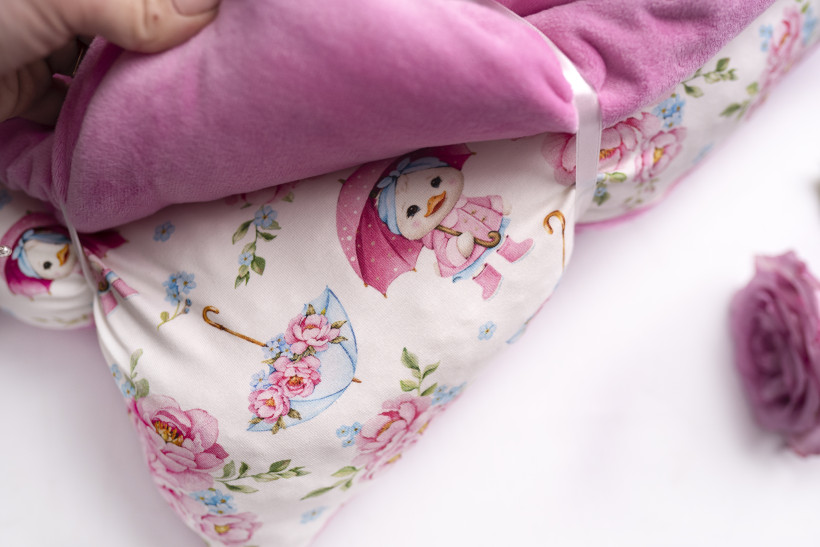 Komplet kocyk z uszkami+ podusia , kocyk 100x135 cm