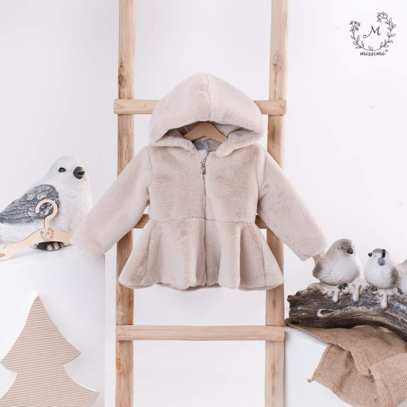 Płaszczyk królik beż Missimi