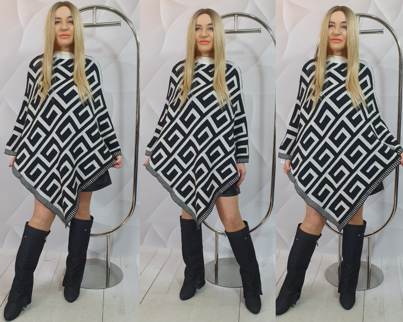 PONCZO SWETERKOWE 7681 RB25 %%%%%%%%%%%%% PRZECENA