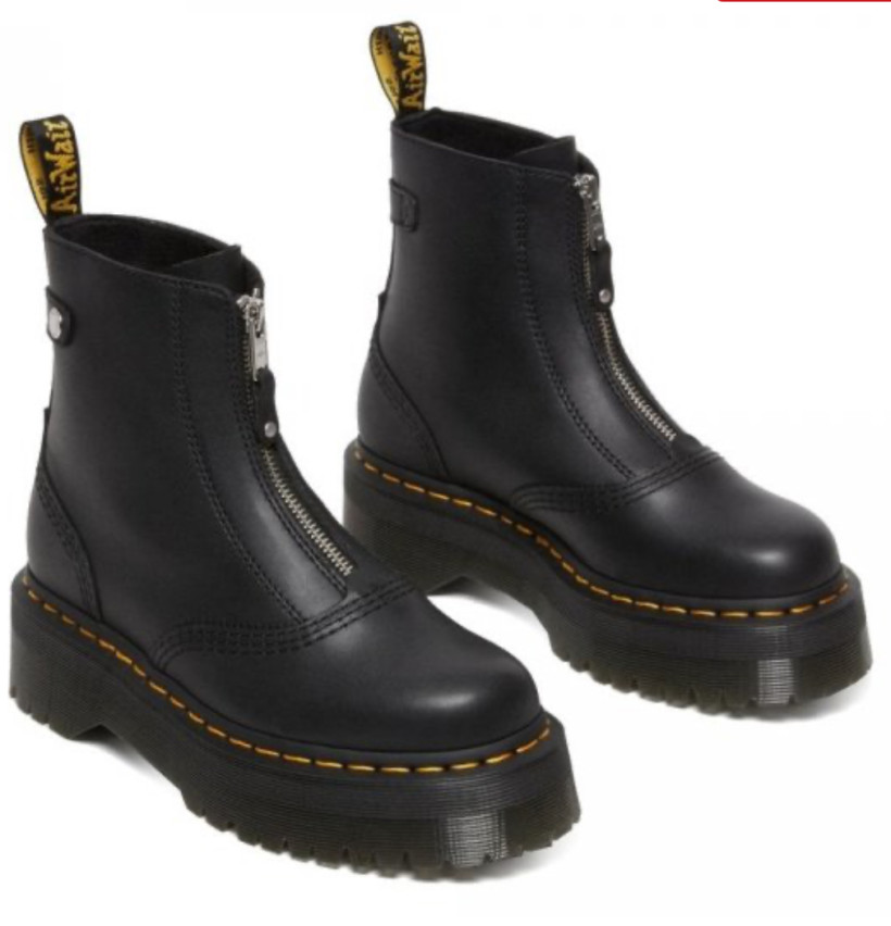 Buty Martens Jetta 27656001 zamek czarne szary karton 45