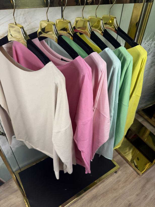 Bluzeczka bawełniana Agnes gładka - długi rękaw Minouu